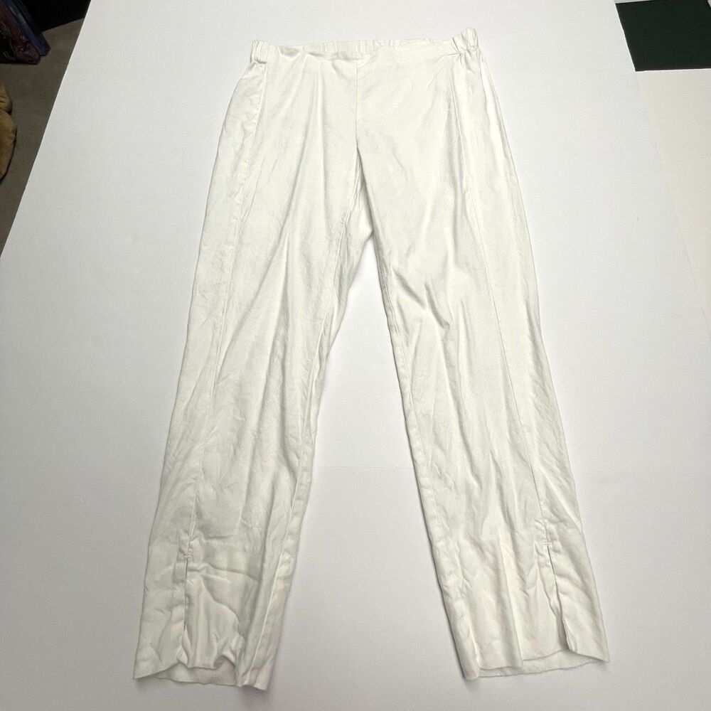 J. Jill Linen Stretch Pants White Pockets Women's Size XS